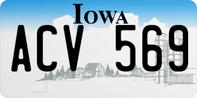 IA license plate ACV569
