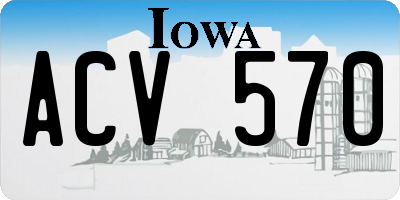 IA license plate ACV570