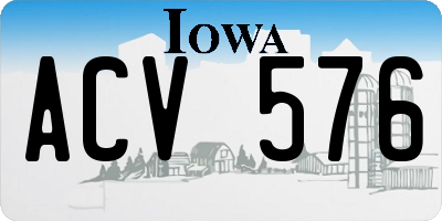 IA license plate ACV576
