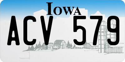 IA license plate ACV579