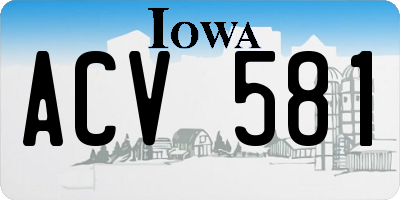 IA license plate ACV581