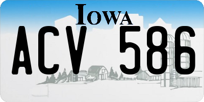 IA license plate ACV586