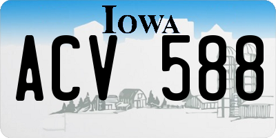 IA license plate ACV588