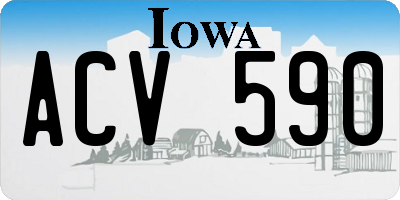 IA license plate ACV590