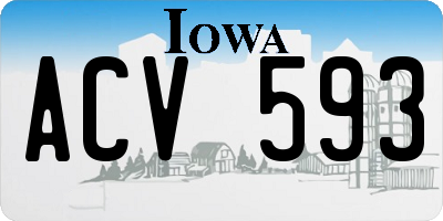IA license plate ACV593