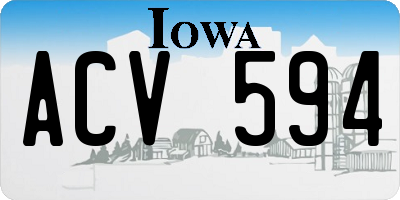 IA license plate ACV594