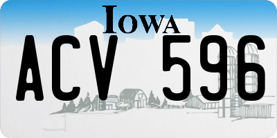 IA license plate ACV596