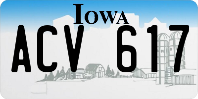 IA license plate ACV617