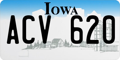 IA license plate ACV620