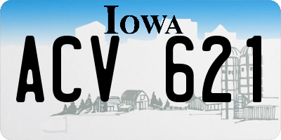 IA license plate ACV621
