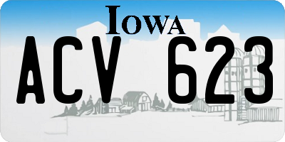IA license plate ACV623