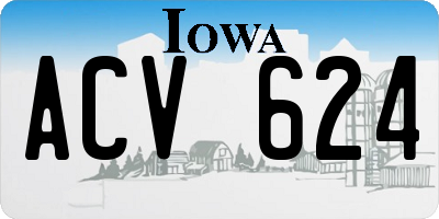 IA license plate ACV624