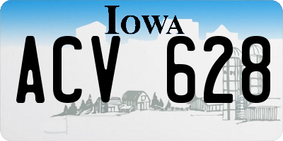 IA license plate ACV628