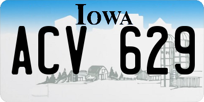 IA license plate ACV629