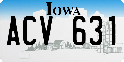 IA license plate ACV631