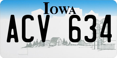 IA license plate ACV634