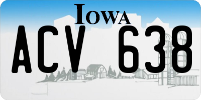 IA license plate ACV638