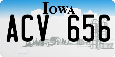 IA license plate ACV656