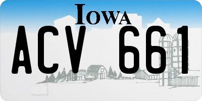 IA license plate ACV661