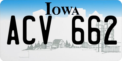 IA license plate ACV662