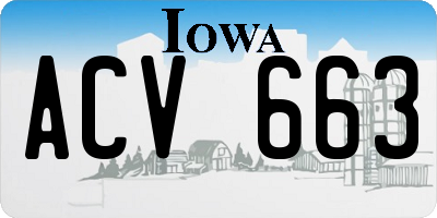 IA license plate ACV663