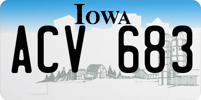 IA license plate ACV683