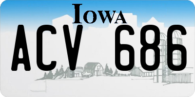 IA license plate ACV686