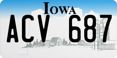 IA license plate ACV687