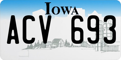IA license plate ACV693