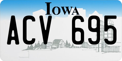 IA license plate ACV695