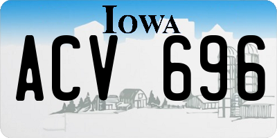 IA license plate ACV696