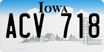 IA license plate ACV718