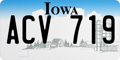 IA license plate ACV719