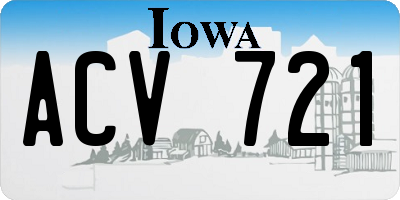 IA license plate ACV721