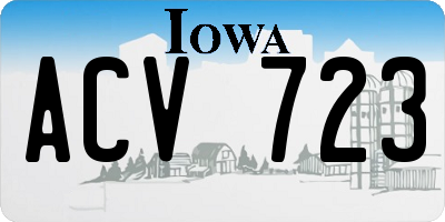 IA license plate ACV723