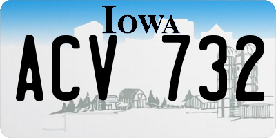 IA license plate ACV732