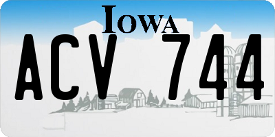 IA license plate ACV744