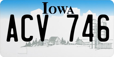 IA license plate ACV746
