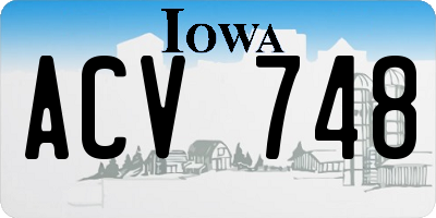 IA license plate ACV748