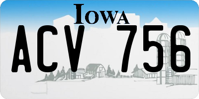 IA license plate ACV756