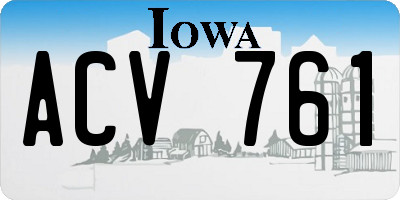 IA license plate ACV761