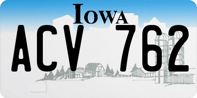 IA license plate ACV762