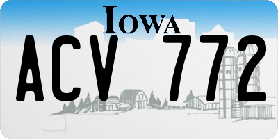 IA license plate ACV772