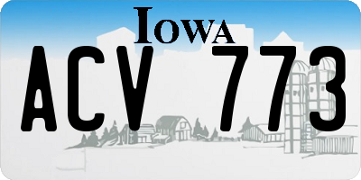 IA license plate ACV773
