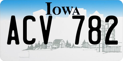 IA license plate ACV782