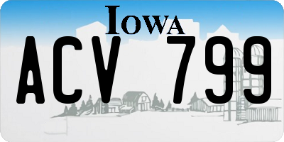 IA license plate ACV799