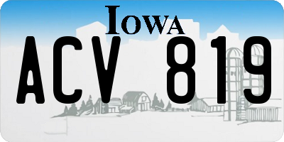 IA license plate ACV819