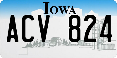 IA license plate ACV824