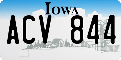 IA license plate ACV844