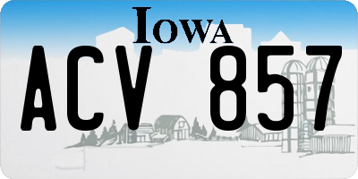 IA license plate ACV857